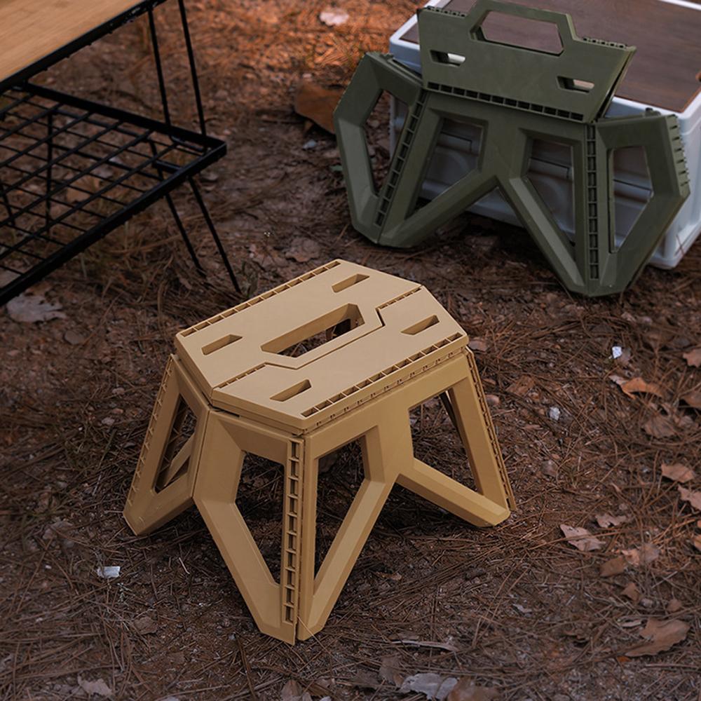 Folding Step Stool for Kids and Adults Non-slip Stool Chair for Camping Fishing Home Kitchen