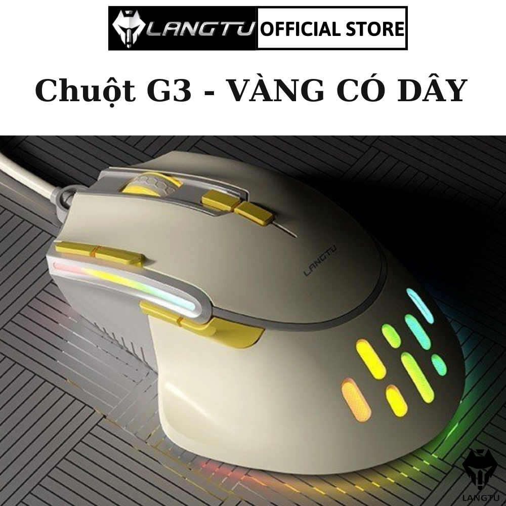 Chuột Máy Tính Gaming Langtu G3 Điều Chỉnh 6 DPI Có Đèn Led RGB Hàng Chính Hãng