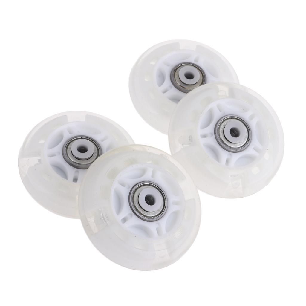 4Pcs Inline Sliding Flash PU Roller Skate Wheels for Skating Shoes
