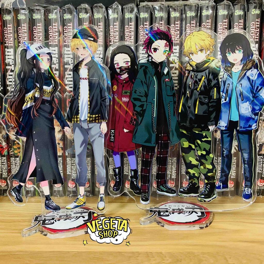 Mô Hình Tượng Standee Acrylic Mica 2 mặt Thanh Gươm Diệt Quỷ - Kimetsu No Yaiba - Tanjiro Nezuko Zenitsu Inosuke Kanroji