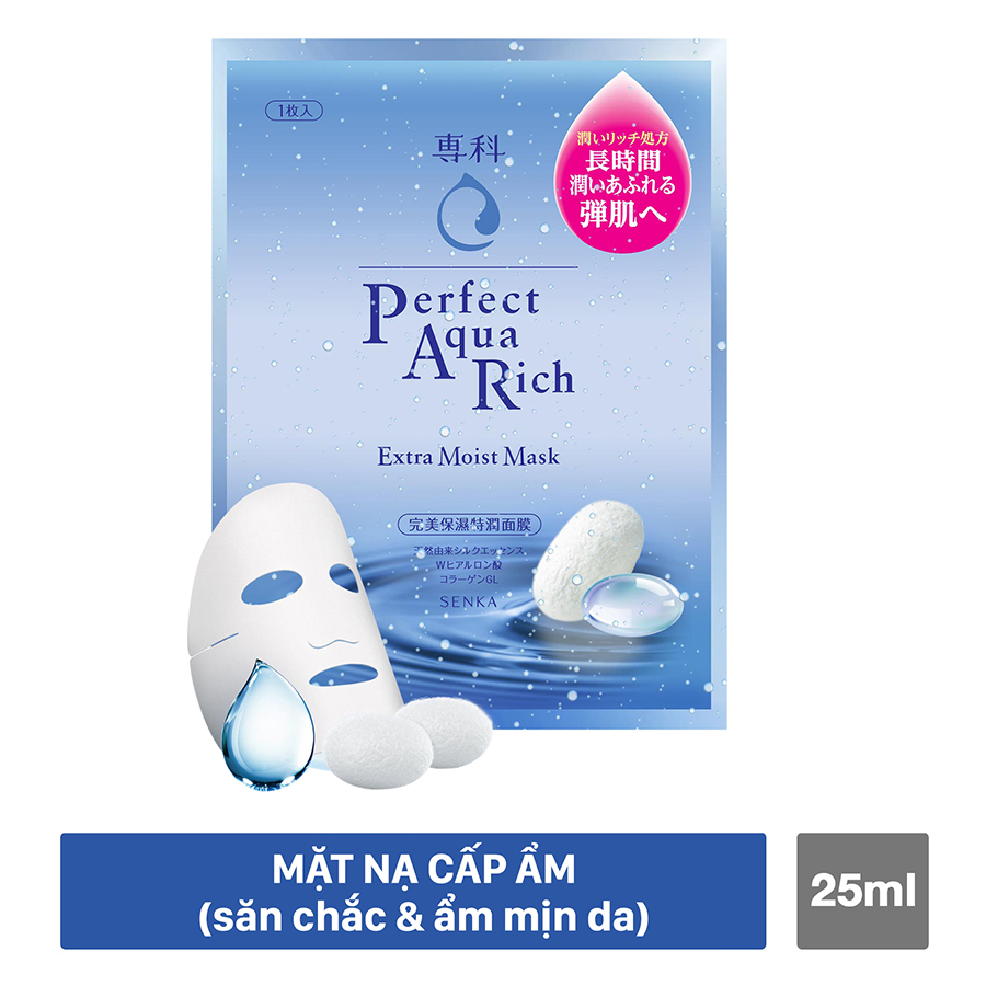 Mặt Nạ Cấp Ẩm Senka Perfect Aqua Rich Extra Moist Mask 14648 (25ml)