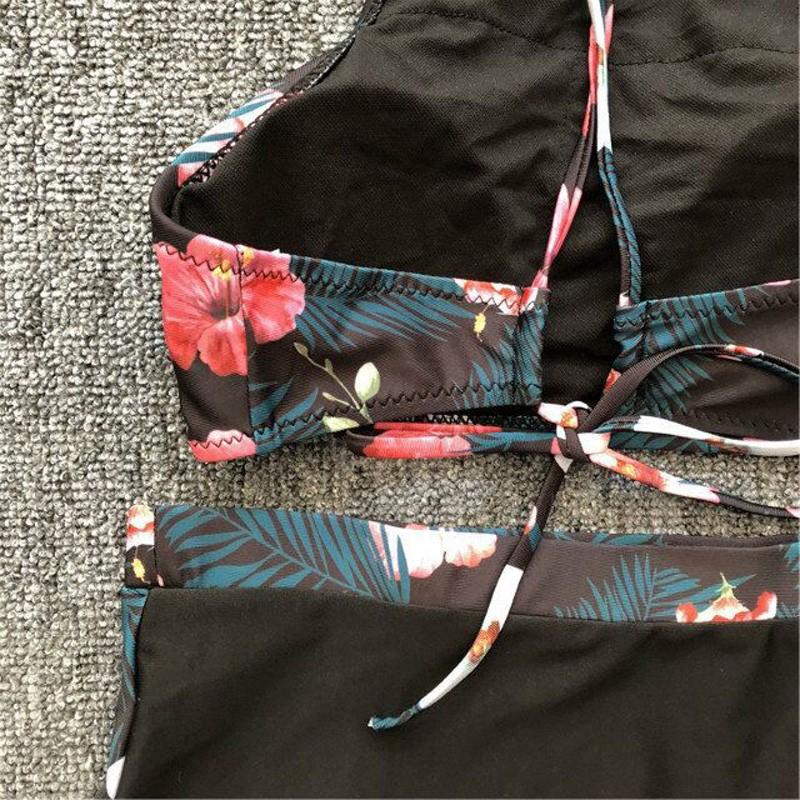 Bikini Cạp Cao Họa Tiết Hoa Cổ Điển 2018