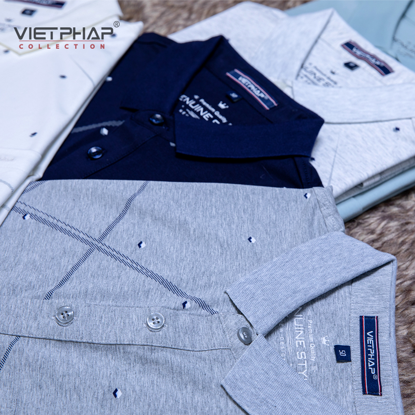 Áo Thun Polo Nam Trung Niên Tay Ngắn Có Túi Cao Cấp 31109 Việt Pháp