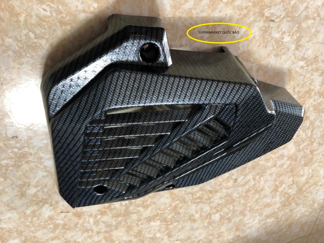 BỘ 2 MÓN CACBON ỐP PÔ E VÀ QUẠT GIÓ XE AIR BLADE 2013-2020