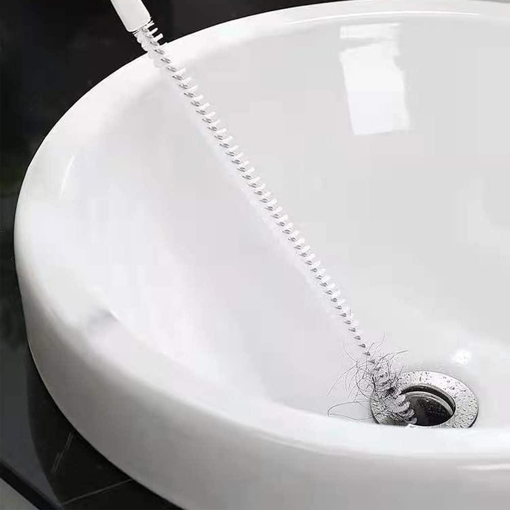 2 -Bàn chải làm sạch ống thoát nước, bàn chải làm sạch ống linh hoạt, dụng cụ mở khóa phòng tắm cho nhà bếp phòng tắm