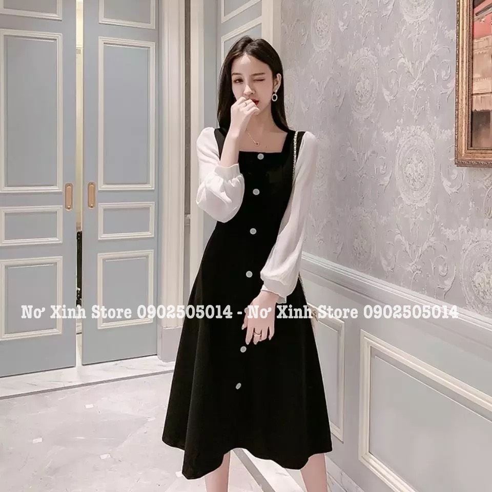 Đầm Hàn Quốc Công Sở Tay Dài Cao Cấp Size M-L-XL-XXL ( kèm ảnh thật