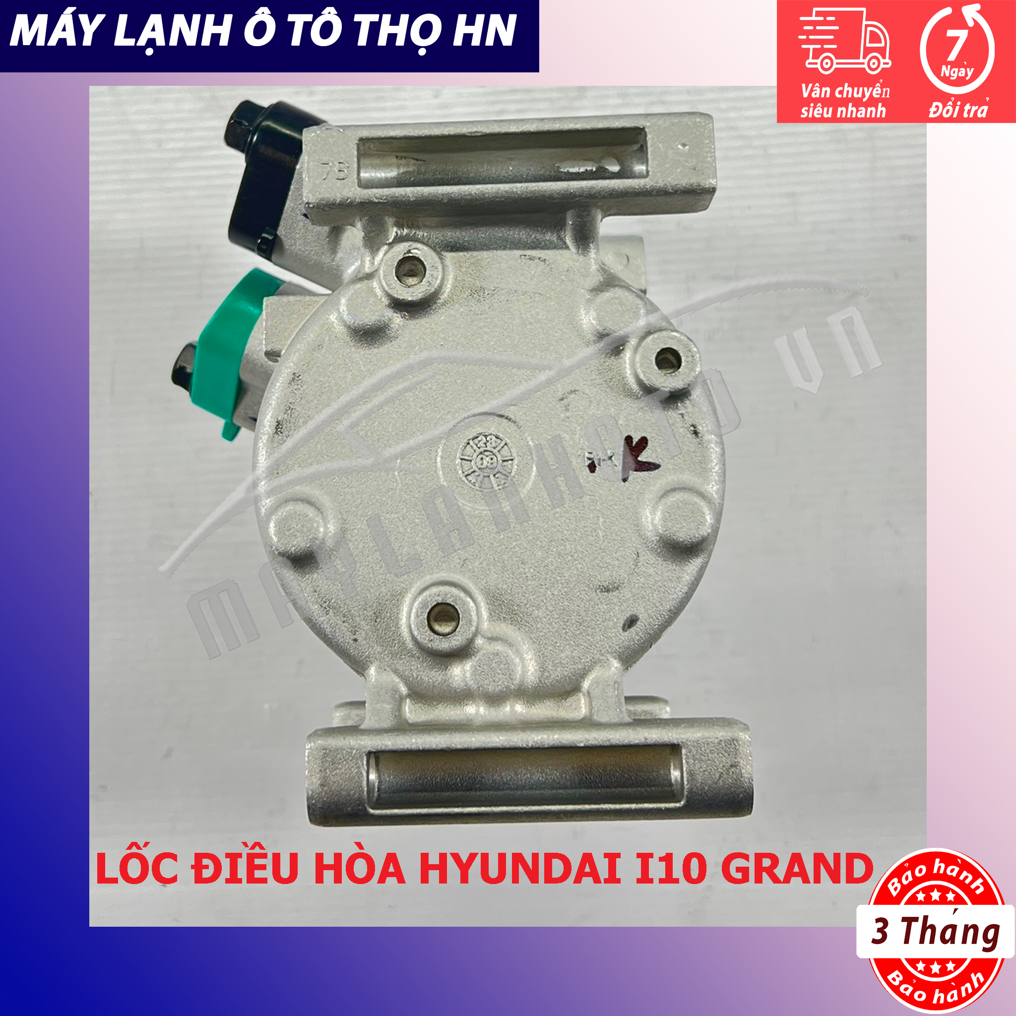 Lốc điều hòa Hyundai I10 Grand 2014 2015 2016 2017 2018 Hàng Hanon 15 16 17 18 97701-B4000/B9000