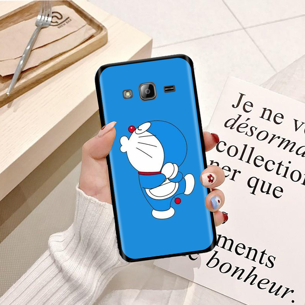 Ốp lưng điện thoại Samsung Galaxy J3 2016 viền silicon dẻo TPU  hình Doremon Nhảy Múa - Hàng chính hãng