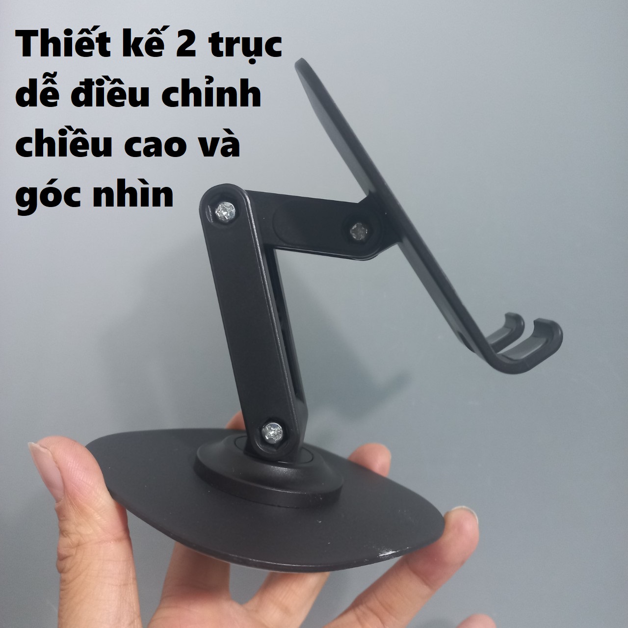 GIÁ ĐỠ ĐIỆN THOẠI ĐỂ BÀN DẠNG GẬP THIẾT KẾ 2 TRỤC CHO ĐIỆN THOẠI HOCO HD6 HD8 _ hàng chính hãng