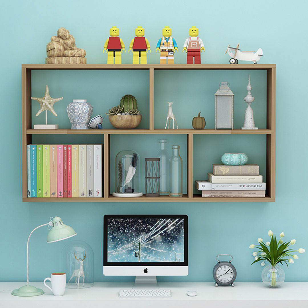 Kệ gỗ treo tường trang trí hiện đại SMLIFE Whippit | Gỗ MDF dày 17mm chống ẩm | D100xR20xC60cm