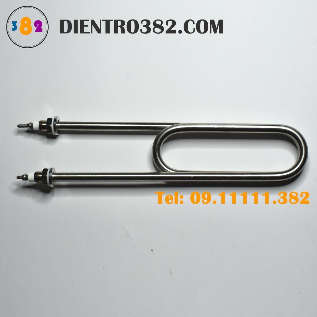 Điện trở U kép cho tủ cơm, thanh nhiệt cho tủ cơm inox 304 ren 16mm - Điện trở 382