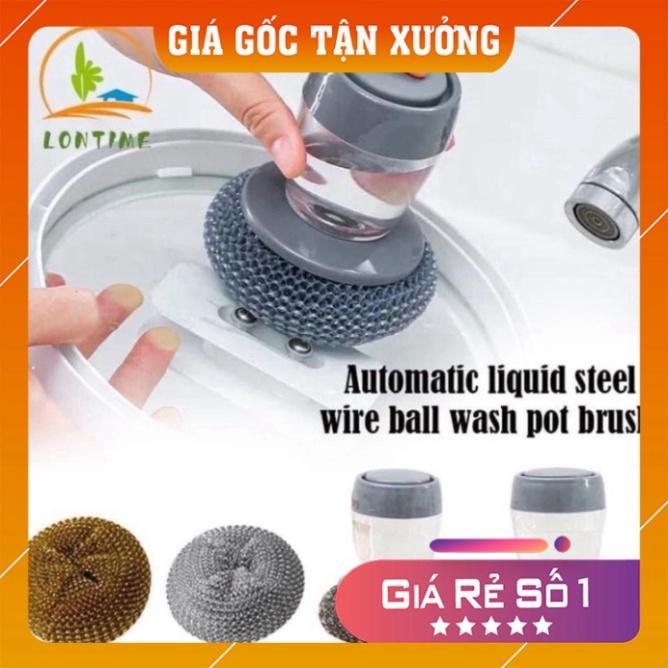 Dụng cụ cọ rửa xoong nồi  Dụng cụ chà xoong nồi có bình đựng xà phòng