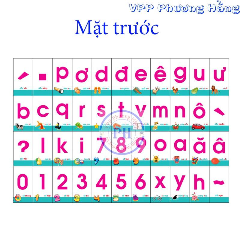 Bộ thẻ học thông minh nhận biết chữ cái và số cho bé ( bộ 44 thẻ