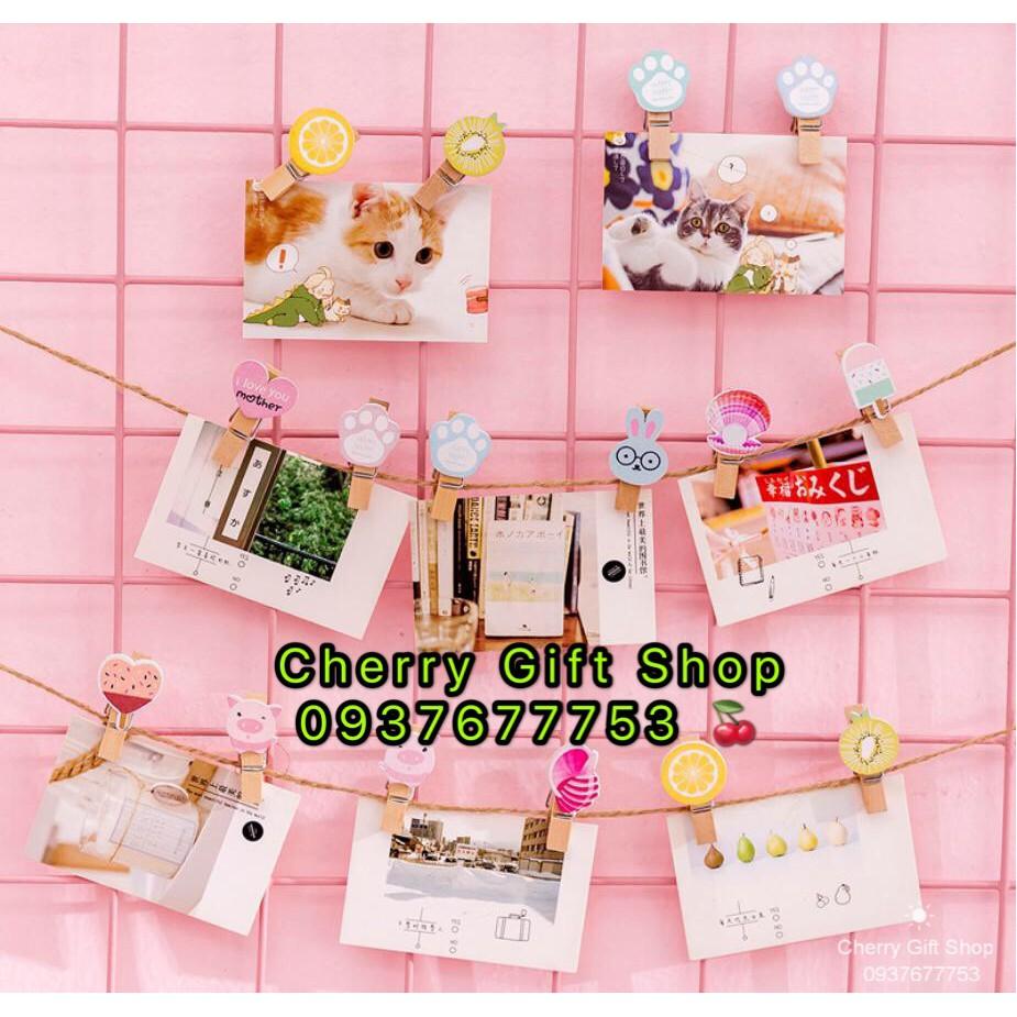 Bộ 10 kẹp ảnh bằng gỗ dễ thương