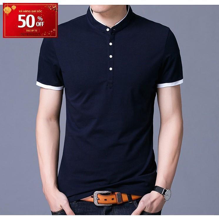 Áo thun nam cổ trụ thời trang