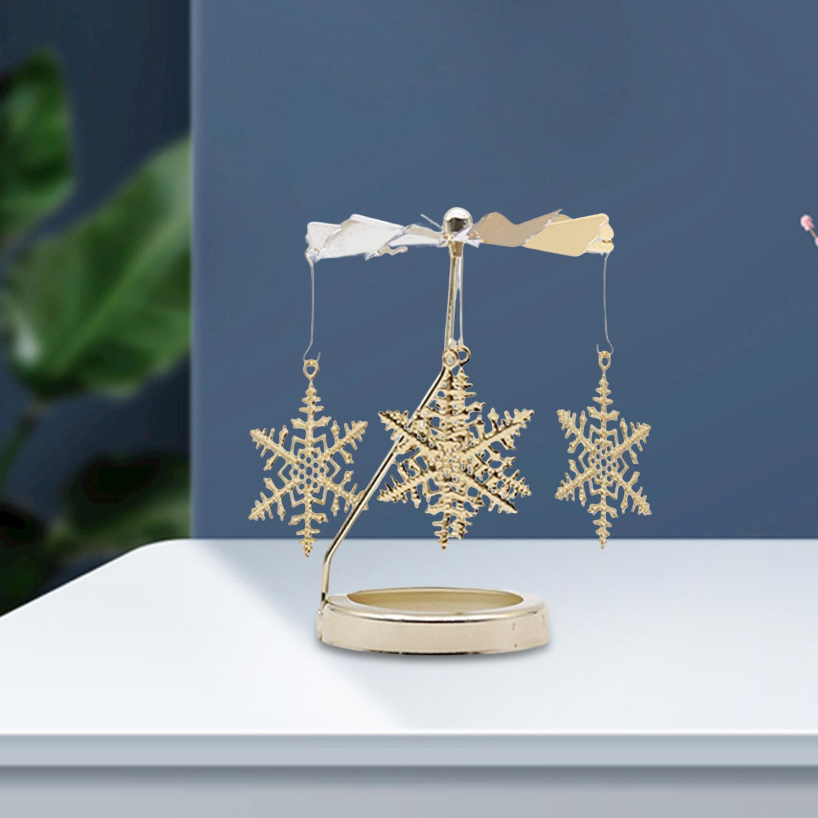 Spinning Tea Light Candle Holder Candle Ornament Rotating Candlestick 2x