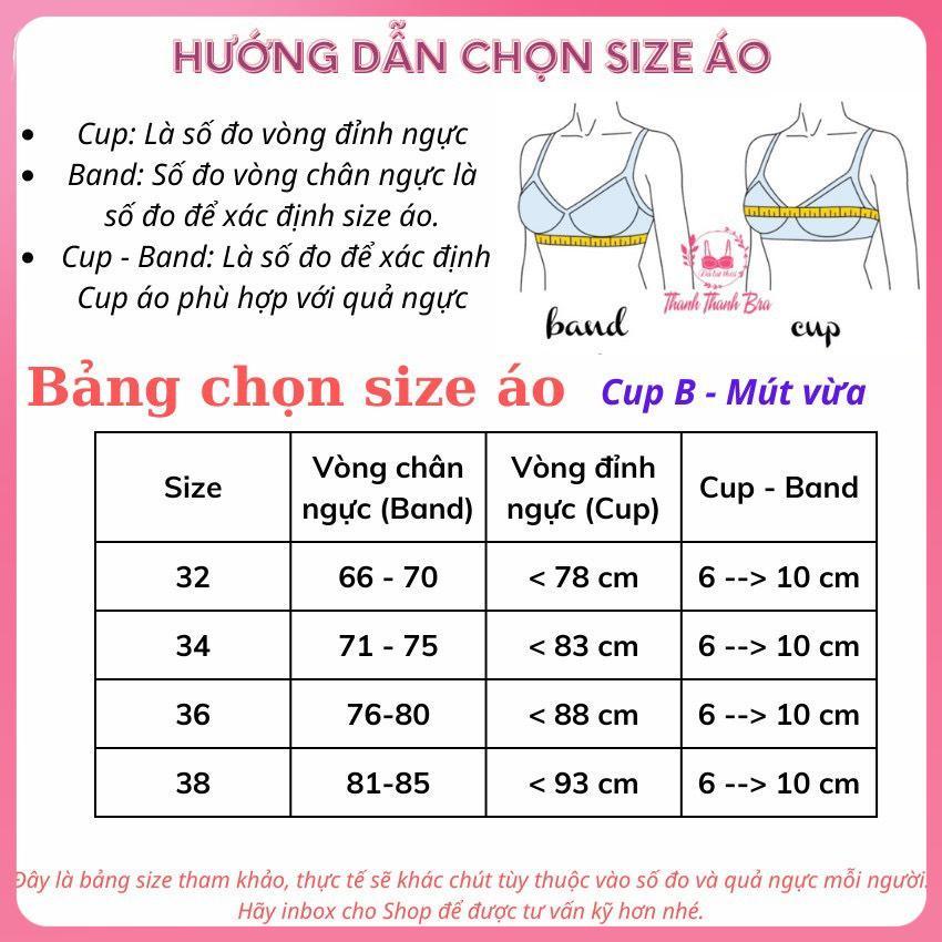 Áo lót không gọng, cup B, Anny T10 , Áo ngực cao cấp đệm dày, ren mềm mại