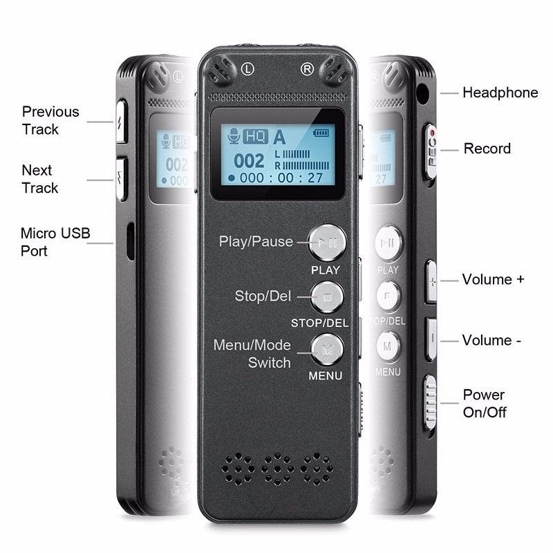 KHUYẾN MÃI KHỦNG, SỐ LƯỢNG CÓ HẠN - ROGTZ - Máy ghi âm mini A500: Bộ nhớ trong 8GB Pin &quot;trâu&quot; 80 giờ Chống ồn chủ động Ghi âm đa hướng Màn hình LCD Kết nối đa dạng USB2.0 Mã hóa mật khẩu Hỗ trợ nhiều định dạng MP3, WAV, WMA, FLAC, APE, OGG Hàng Chính Hãng