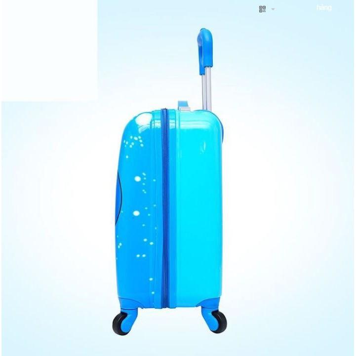 Vali du lịch cho bé yêu size 18. Vali nhựa kéo nhập khẩu, hàng cao cấp, in 2 mặt, dễ thương (Được chọn màu và hình)