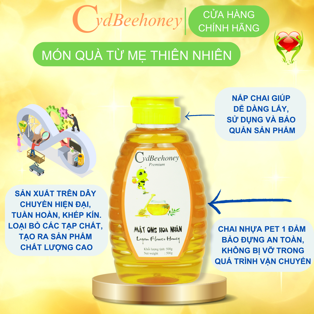 Mật ong hoa nhãn 500g Cvdbeehoney