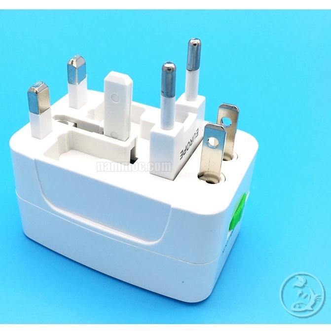 Đầu Chuyển Phích Cắm Đa Năng All in One | Chuyển Đổi Phích Cắm 2 Chấu - 3 Chấu - Theo Tiêu Chuẩn Nhiều Nước