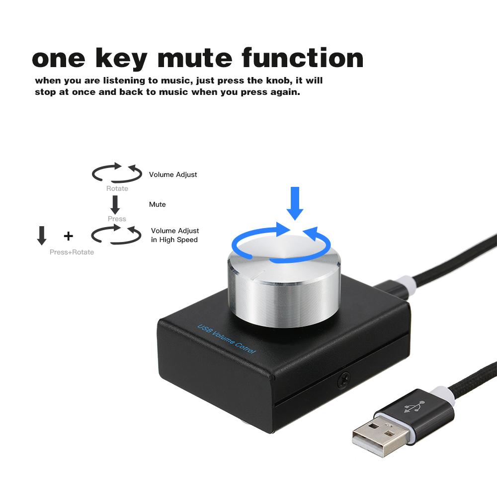 Bộ Điều Chỉnh Âm Lượng USB Loa Máy Tính Với Chức Năng Tắt Tiếng Một Phím