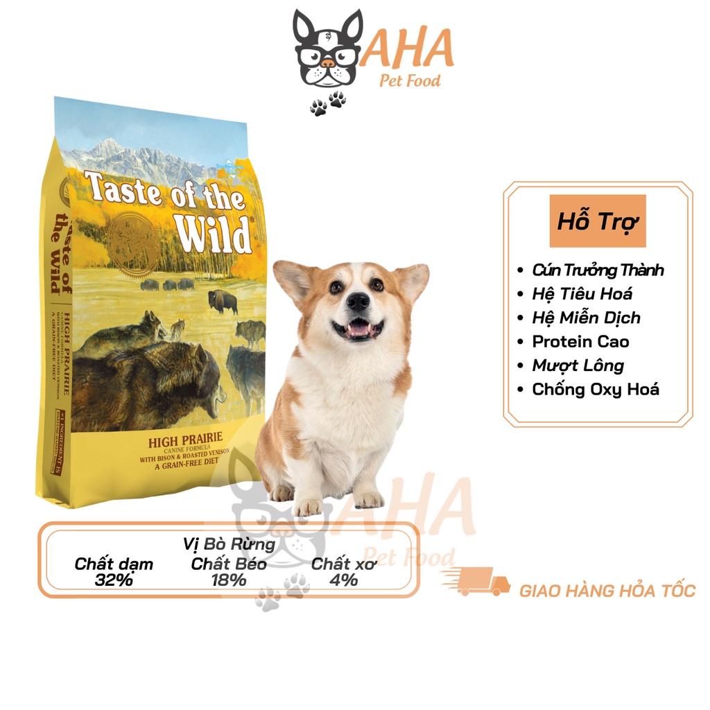 Thức Ăn Cho Chó Corgi Taste Of The Wild Bao 500g - High Praire Bò Rừng & Nai Nướng, Trái Cây Rau Củ Quả