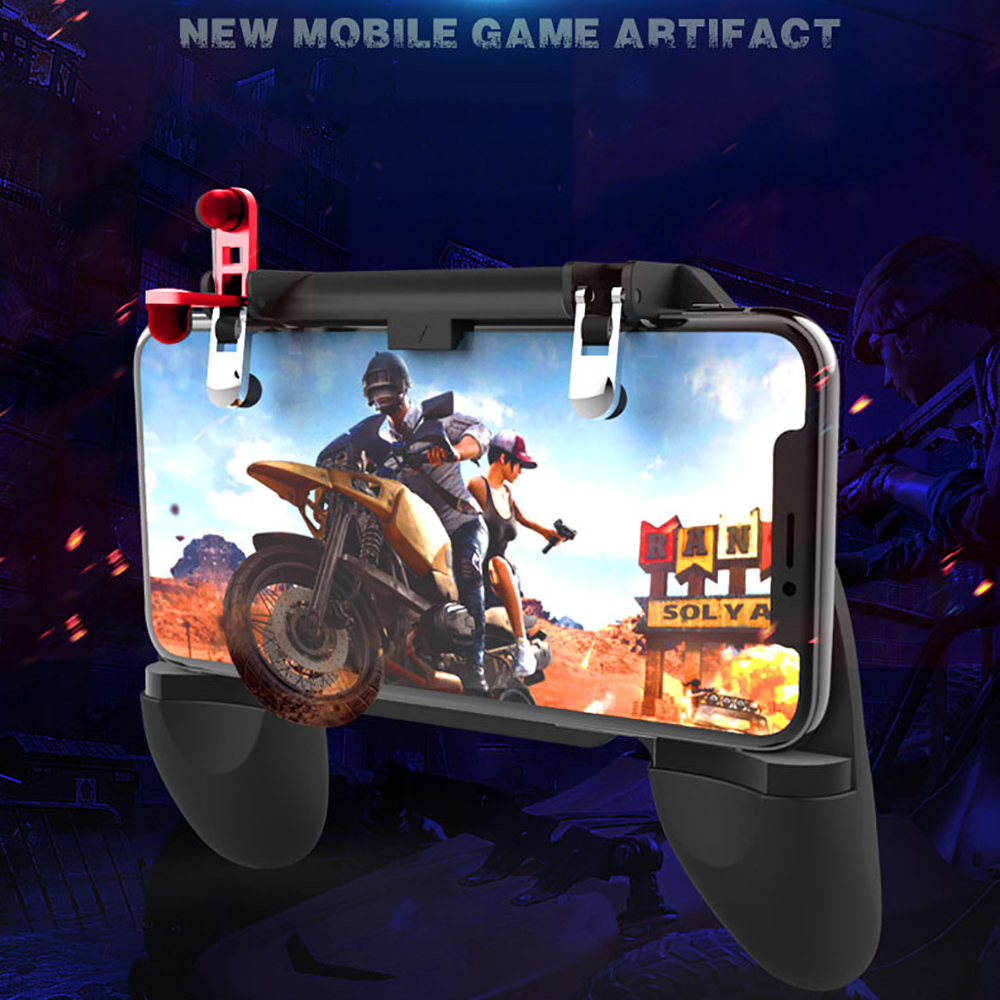 Tay Cầm Game Nút Chơi Game W10 Có Nút Bắn Cho Điện Thoại Pubg, Ros, Free Fire Controller