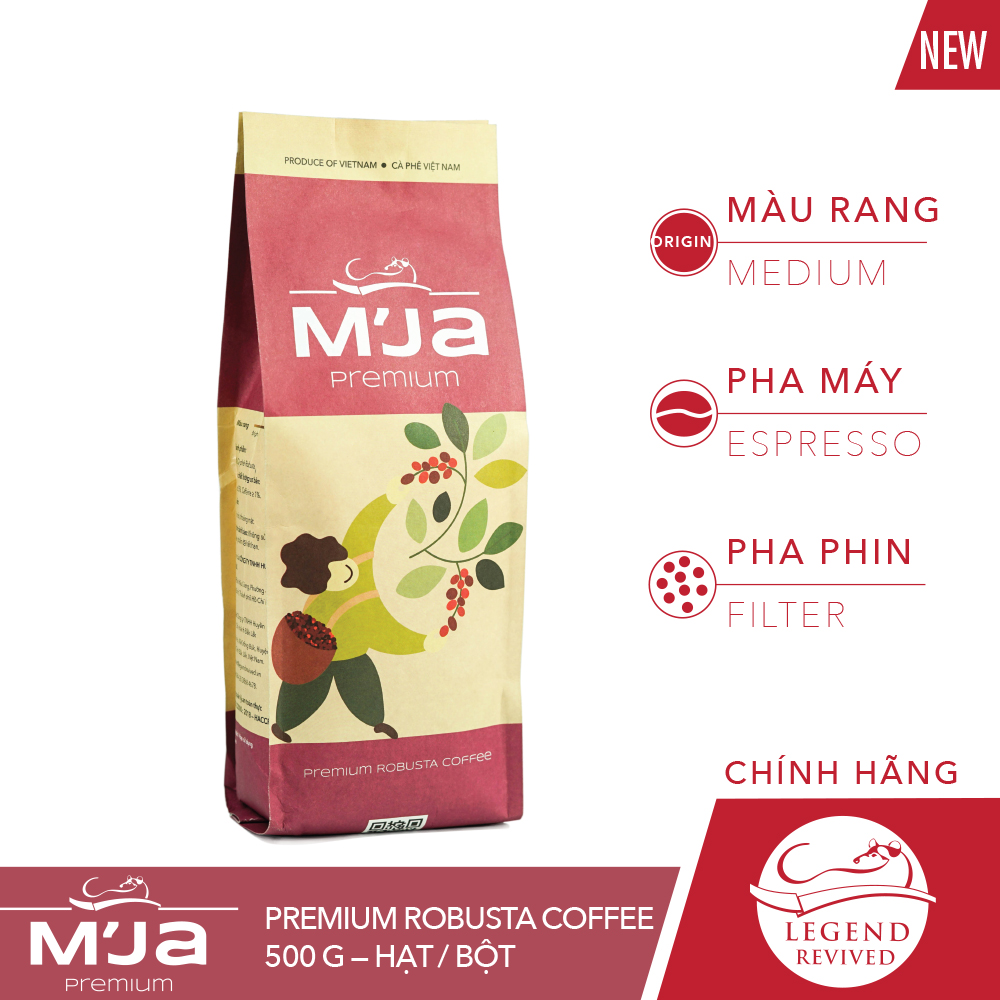 Cà phê M'JA Premium Robusta 500g