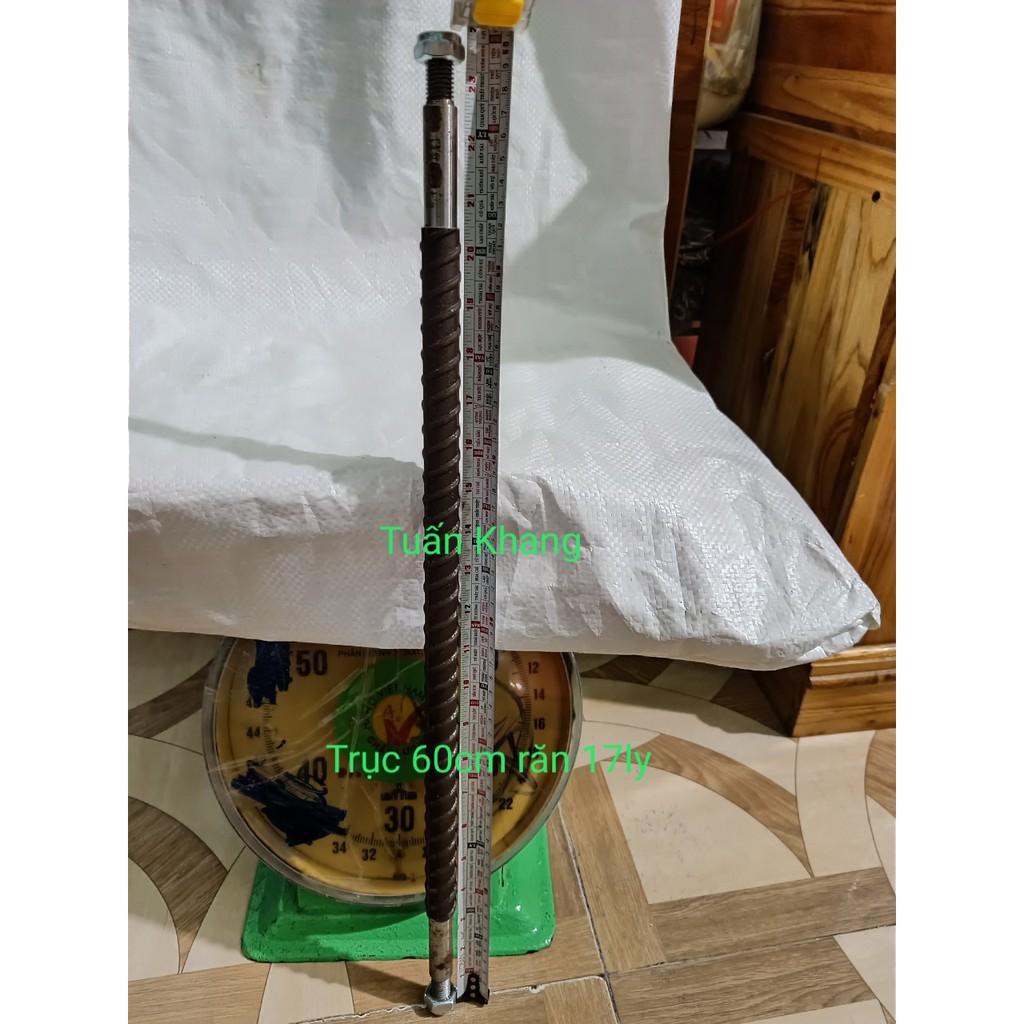 Trục bánh xe dài 60cm đầu răn 17ly (17mm)