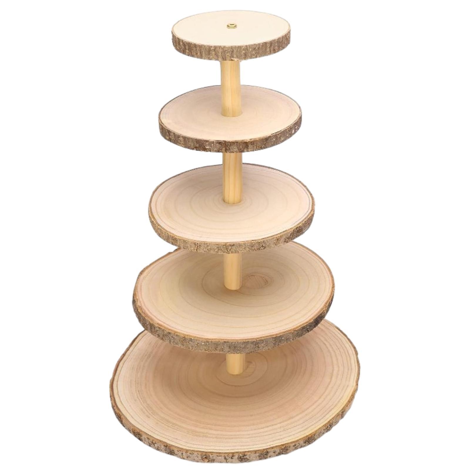 Wood Cupcake Stand Holder Party Home Dessert Display Stand