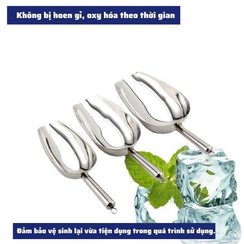 Muôi Inox xúc đá, dụng cụ múc đá,các loại hạt cà phê , bột,. muỗng đa năng chất liệu cao cấp không gỉ đa dạng kích thước