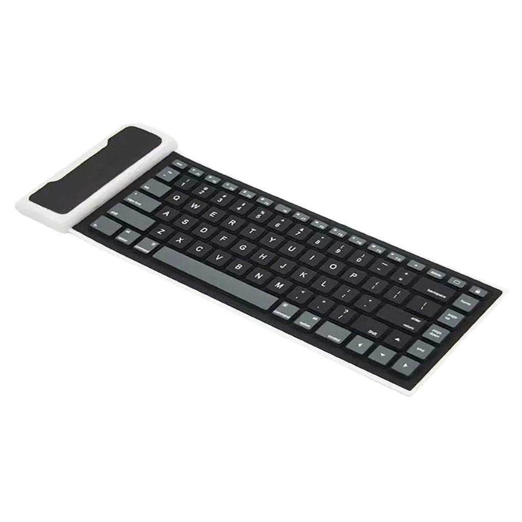 Waterproof Foldable Silicone Soft Mute 2.4G Wireless Keyboard for Laptops PC