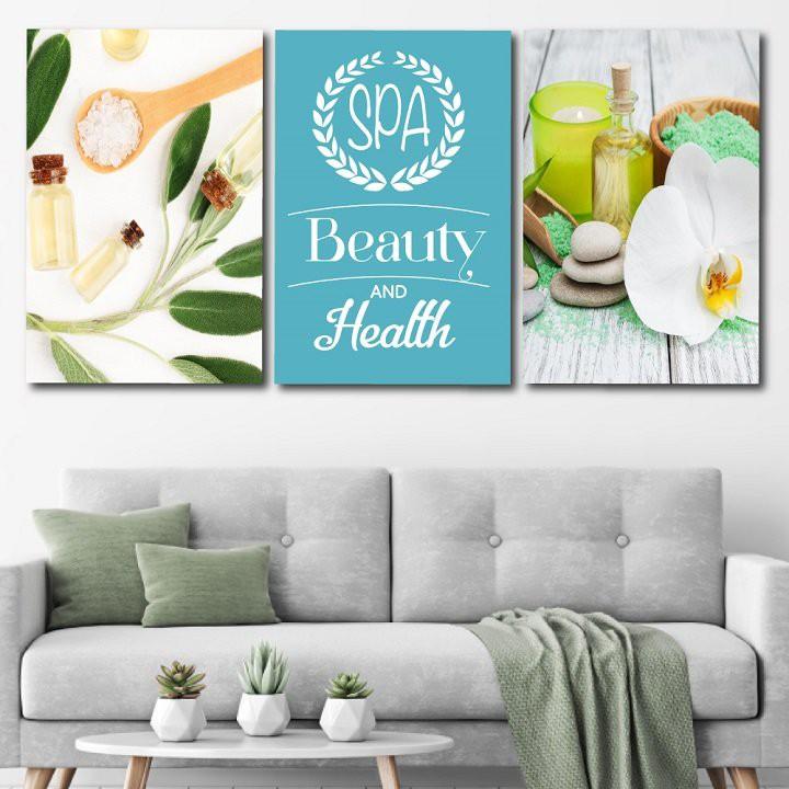 Tranh Treo Tường Spa Thư Giãn 3 - Tranh canvas treo tường giá xưởng - Tặng kèm đinh 3 chân không cần khoan tường