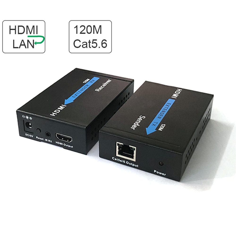 Bộ khuếch đại HDMI qua cáp mạng ( RJ45 ) kéo dài 120m ( HDMI to lan ) hỗ trợ full HD 1080P