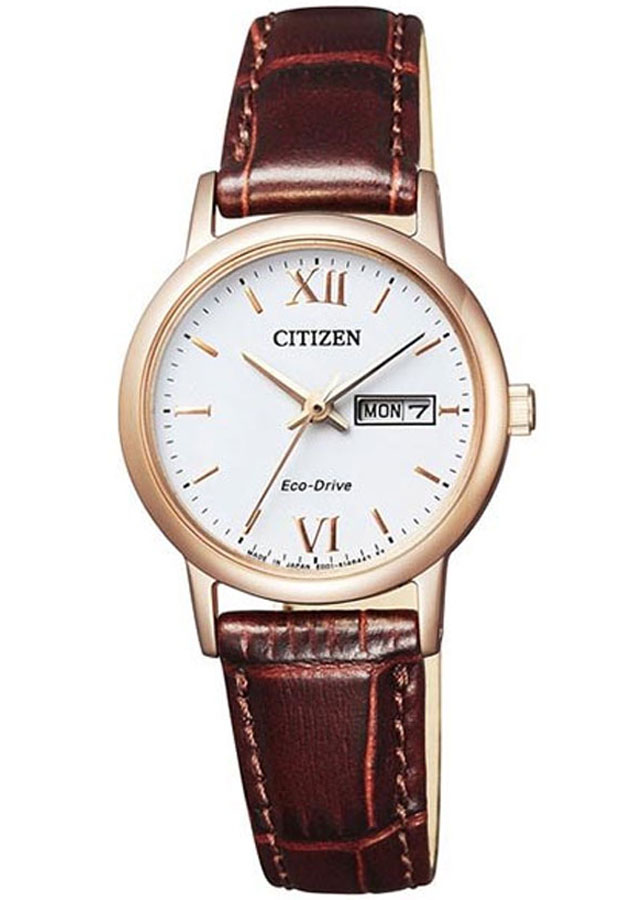 Đồng Hồ Nữ Citizen Dây Da EW3252-07A - Mặt Trắng (Sapphire)