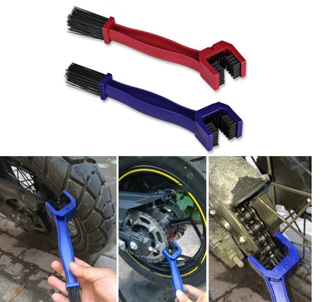 Bàn Chải Vệ Sinh Sên Xe Máy 2 Đầu PaKaSa - Hàng Chính Hãng