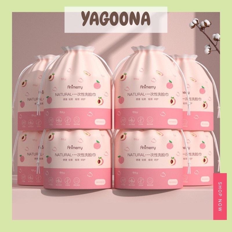 Khăn lau mặt khô tẩy trang đa năng YAGOONA cotton cao cấp YGN01 ( khăn tẩy trang túi hồng )