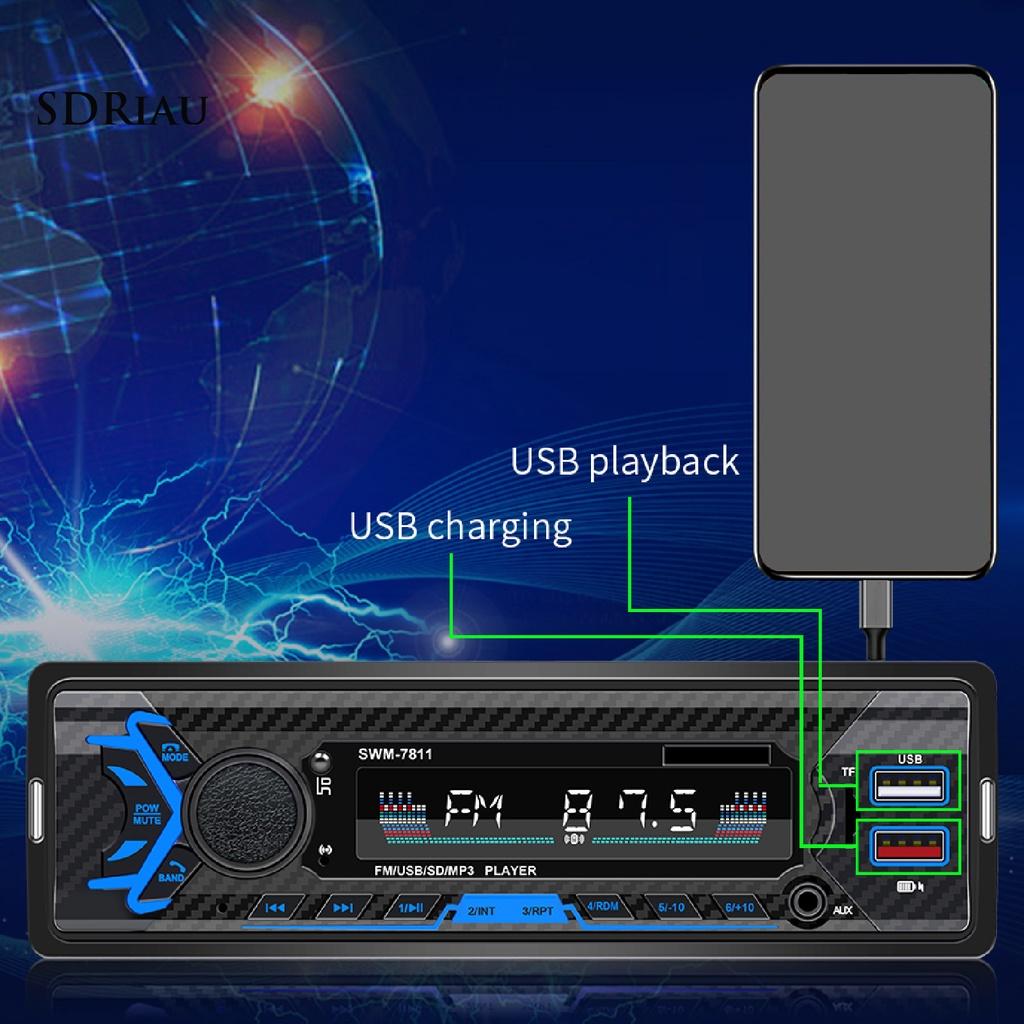*QCDZ* 7811 Car MP3 Player Dual USB Fast Charging Bluetooth Hands-free Radio Player for Vehicles