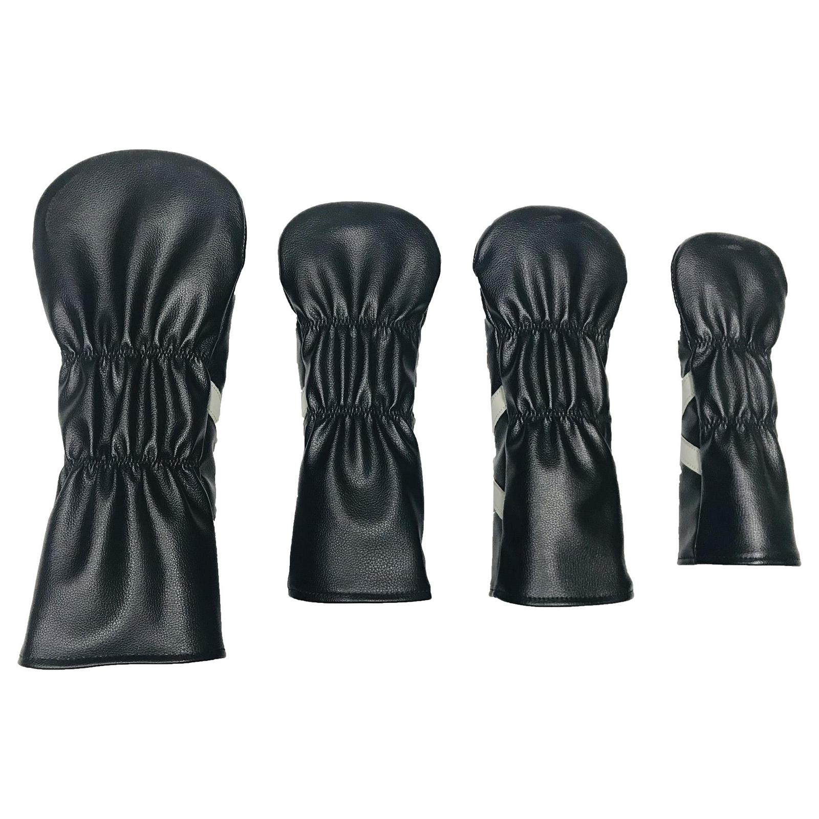 4Pcs Skull Golf Club Head Cover Replacement Driver Wood Headcover Protector