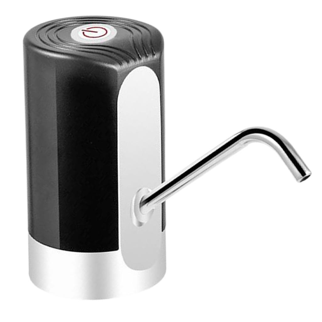 Household Electric Automatic Water Bottle Pump Dispenser Rechargeable Black