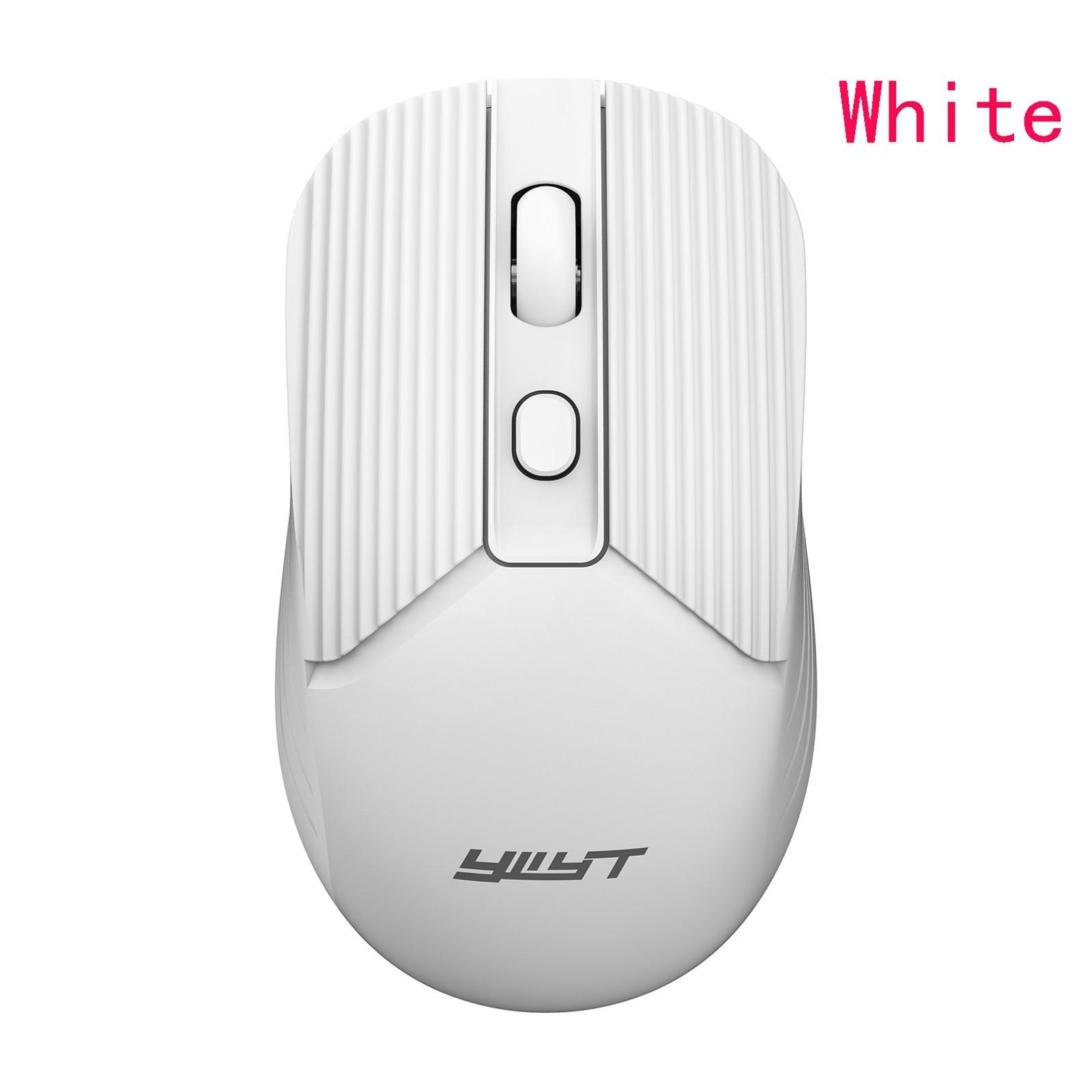 2.4G Wireless Mouse USB Receiver AAA Battery White