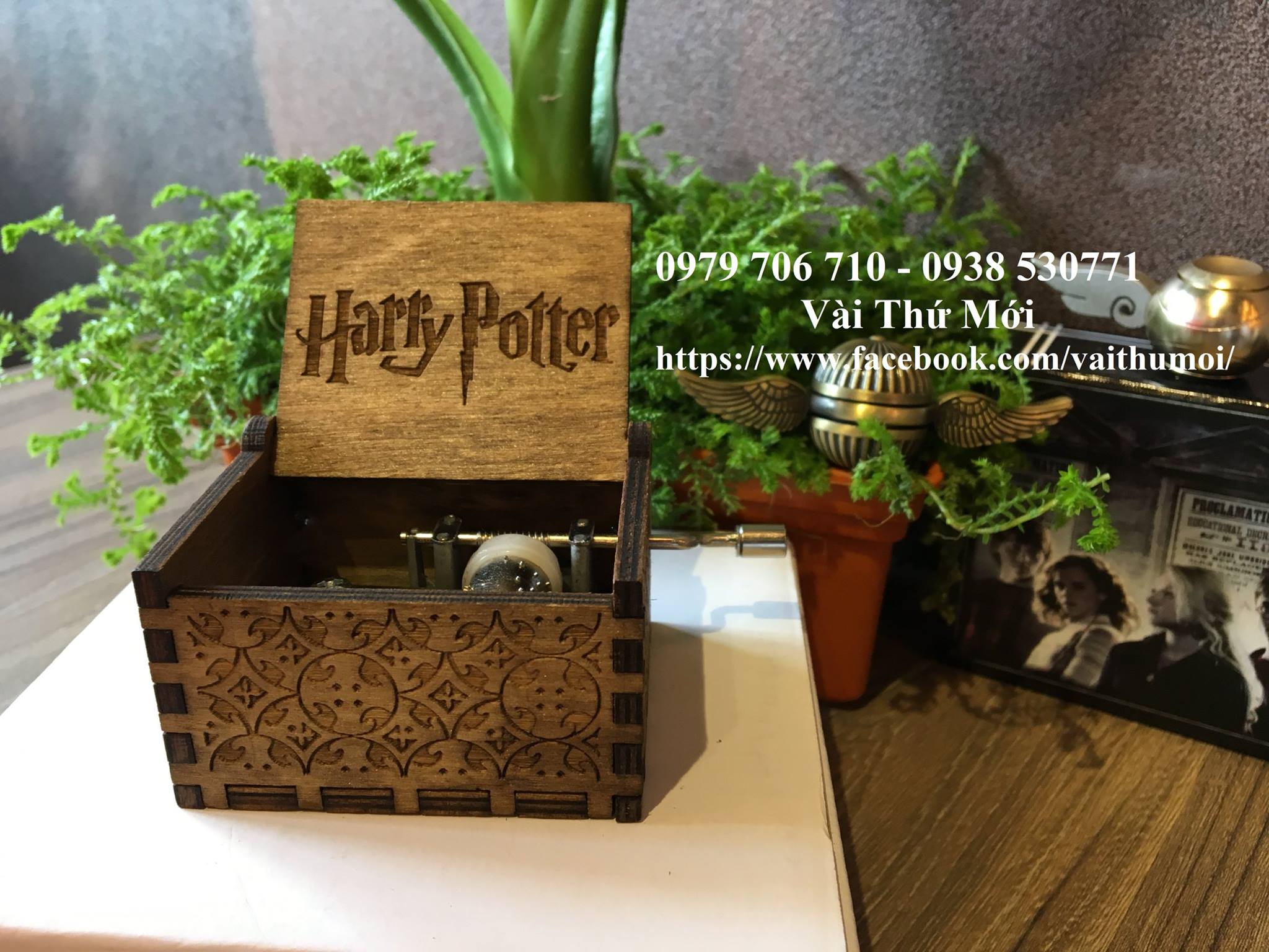 Hộp Nhạc Gỗ Harry Potter