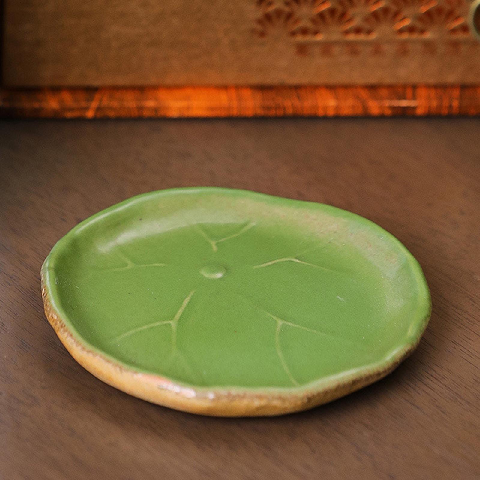 Lotus Leaf Tea Pet Ornament Tray for Chinese Tea Decoration Garden Bookshelf