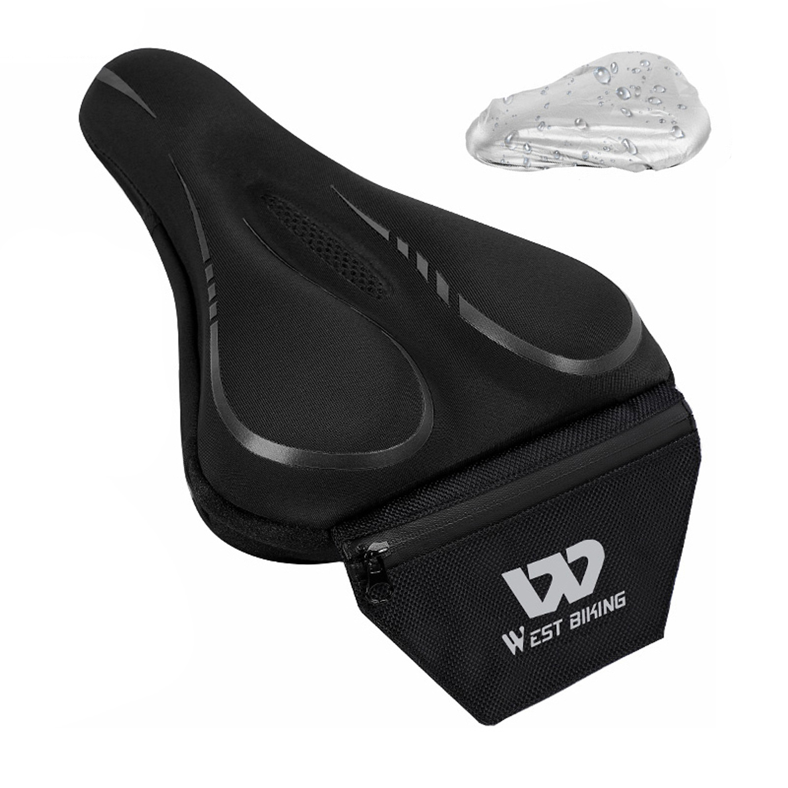 WEST BIKING Đệm Bọc Yên Xe Bằng Silicon Thiết Kế Bọt Biển Chống Thấm Nước Cho Xe Đạp