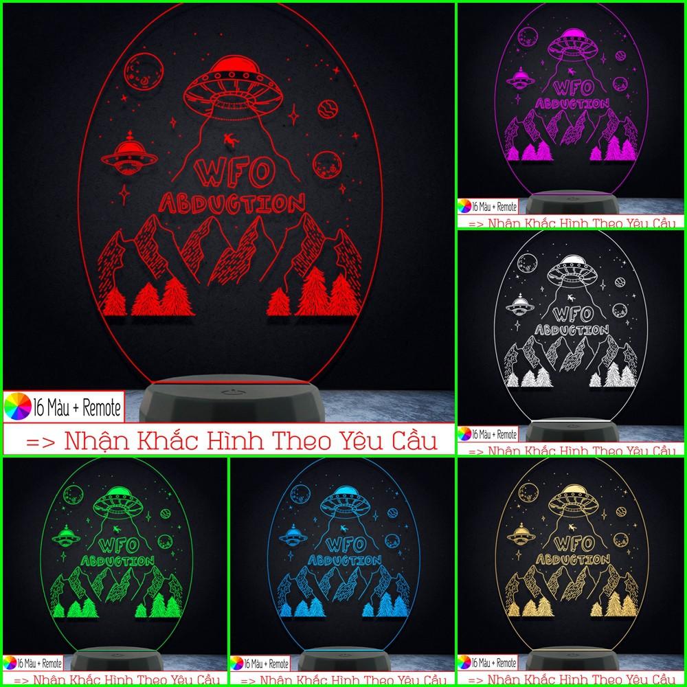 Đèn Led 3D trang trí hình ĐĨA BAY – Qùa Tặng Độc Đáo, Trang Trí, Để Bàn, Phòng Ngủ