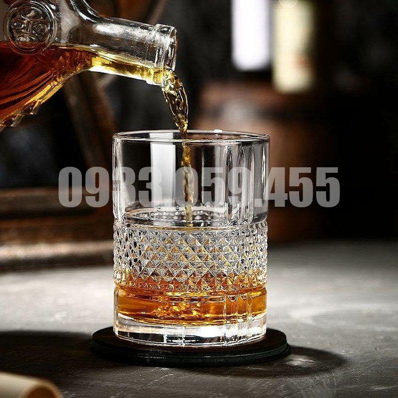 Ly uống rượu Tây thủy pha lê cao cấp 300ML, cốc uống rượu whisky glass
