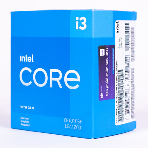 CPU Intel Core i3-10105F (6MB / 4.4Ghz / 4 nhân 8 luồng / LGA 1200) hàng chính hãng