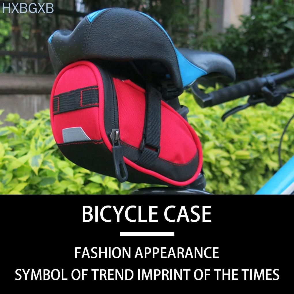 Bike Rear Bag Seat Mounted Nylon Pouch Phone Key Wallet Waterproof Zipper Closure Bag
