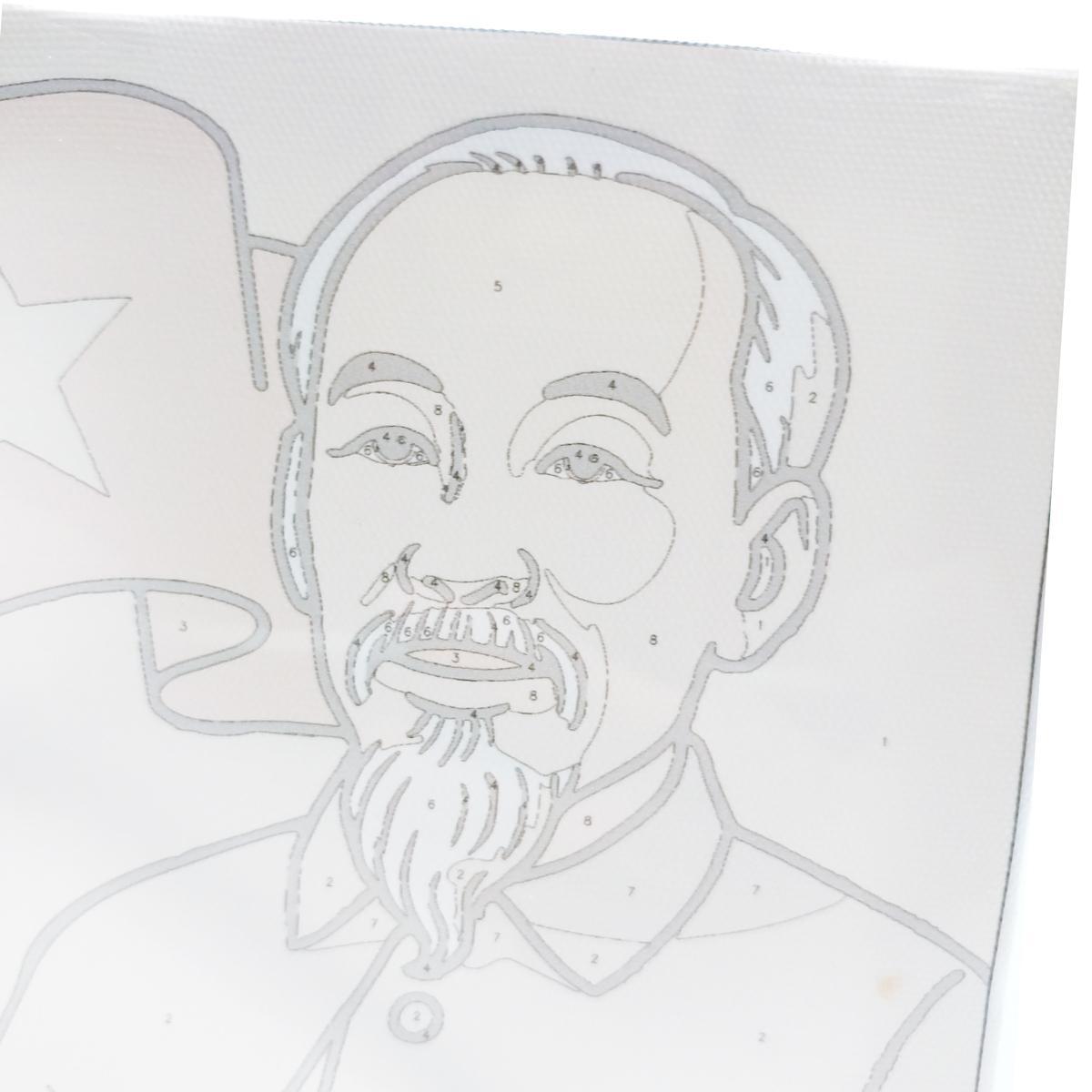 Tranh Tô Màu Số Hóa - Bác Hồ Ngày 30/4 - 20 x 20 cm - Dali K195